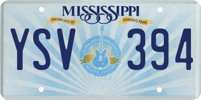 MS license plate YSV394