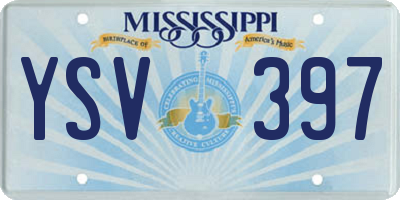 MS license plate YSV397