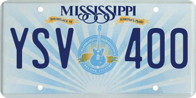 MS license plate YSV400