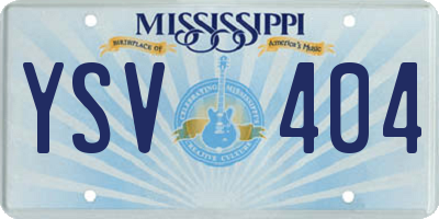 MS license plate YSV404