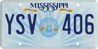 MS license plate YSV406