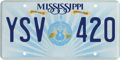 MS license plate YSV420