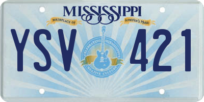 MS license plate YSV421
