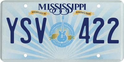 MS license plate YSV422