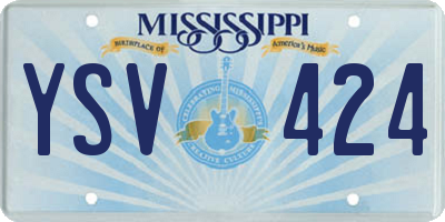 MS license plate YSV424