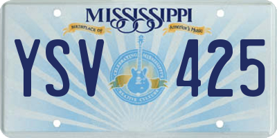 MS license plate YSV425