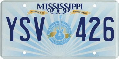 MS license plate YSV426