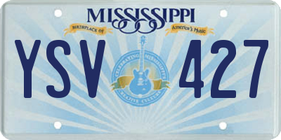 MS license plate YSV427