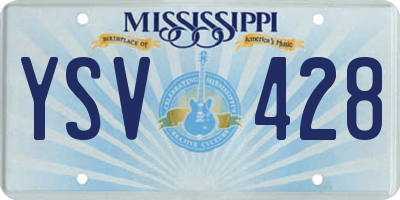 MS license plate YSV428