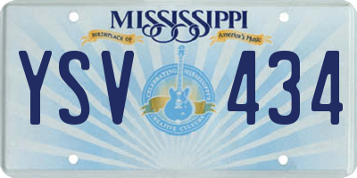MS license plate YSV434