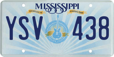 MS license plate YSV438