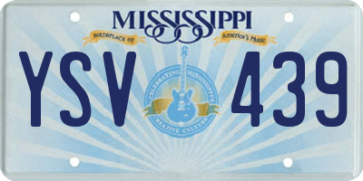 MS license plate YSV439
