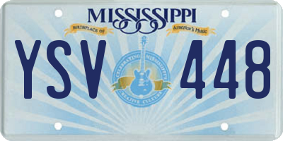 MS license plate YSV448