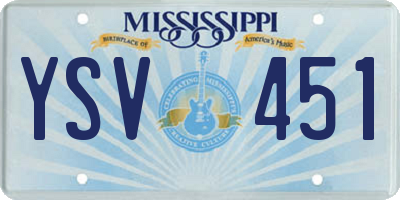 MS license plate YSV451