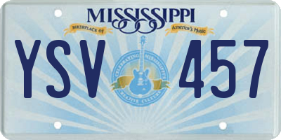 MS license plate YSV457