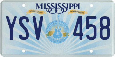 MS license plate YSV458
