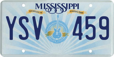 MS license plate YSV459