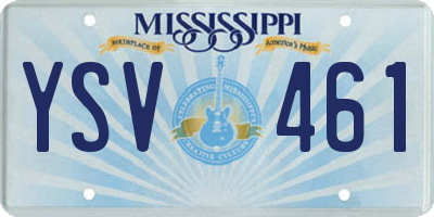 MS license plate YSV461