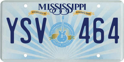 MS license plate YSV464