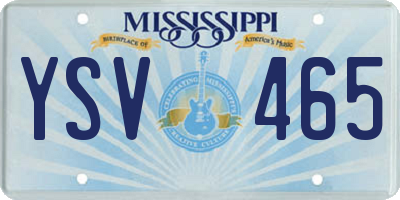 MS license plate YSV465
