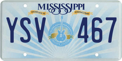 MS license plate YSV467