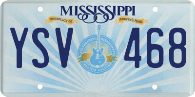 MS license plate YSV468