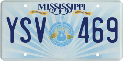 MS license plate YSV469