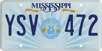 MS license plate YSV472