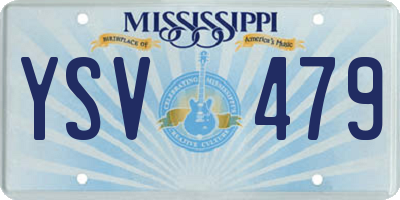MS license plate YSV479