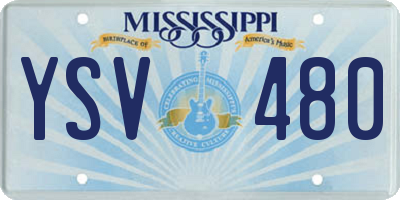 MS license plate YSV480