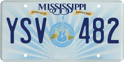 MS license plate YSV482