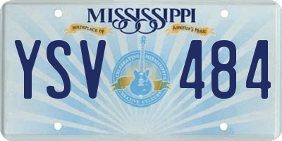 MS license plate YSV484