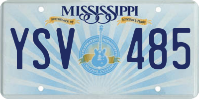 MS license plate YSV485