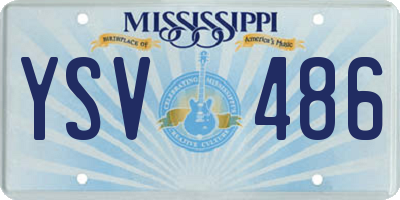 MS license plate YSV486