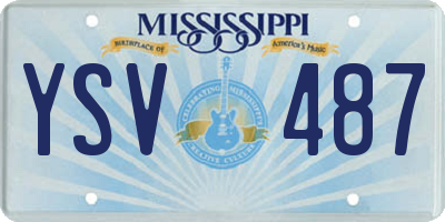 MS license plate YSV487