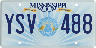 MS license plate YSV488