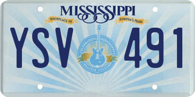 MS license plate YSV491