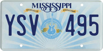 MS license plate YSV495