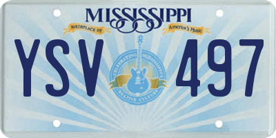 MS license plate YSV497