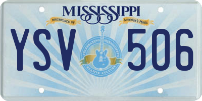 MS license plate YSV506