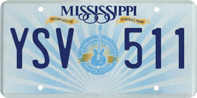 MS license plate YSV511