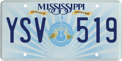 MS license plate YSV519