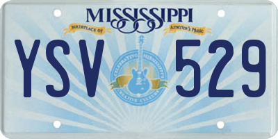 MS license plate YSV529