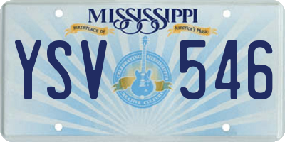 MS license plate YSV546