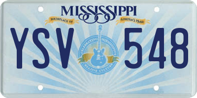 MS license plate YSV548