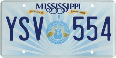 MS license plate YSV554