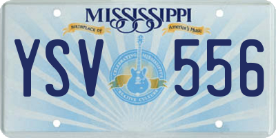 MS license plate YSV556