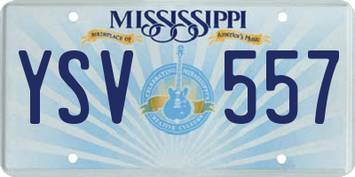 MS license plate YSV557