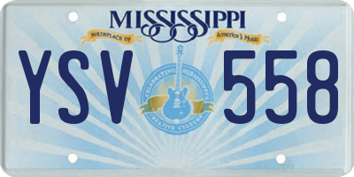 MS license plate YSV558