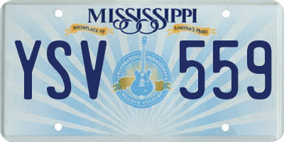 MS license plate YSV559